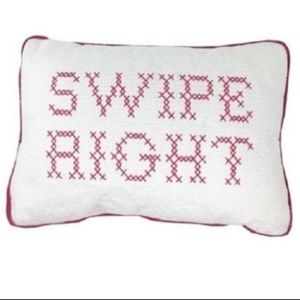 Swipe Right Decorative Pillow by twelveNYC 13x9